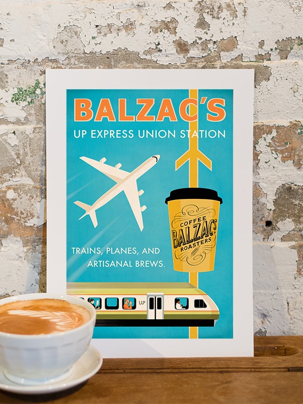 Balzac's UP Express Café Poster 10x14